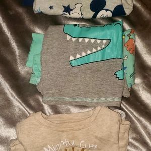 Lot of 3 short sleeve infant boy pajama sets